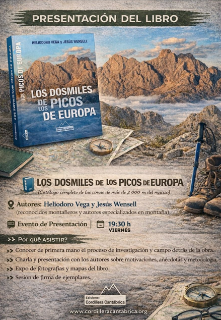 Presentación del Libro: «Los dosmiles de los Picos de Europa» de Heliodoro Vega y Jesús Wensell